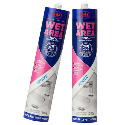 25 Years Gurantee 100% Silicone Sealant Wet Area Anti Humidity Bathroom Tile 300g White